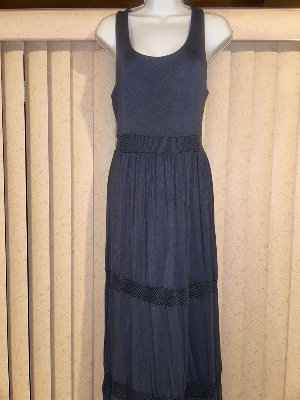 Sleeveless  Maxi Dress with Textured Waistband